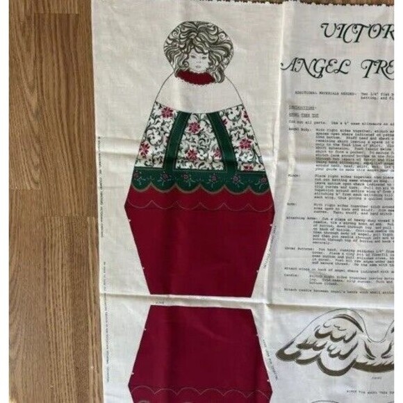 Vintage Victorian Christmas Angel Treetop & Ornaments Cut Out Pattern Cut & Sew - Picture 3 of 10